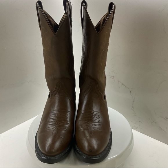 Justin Boots Crazy Cow Leather men’s JB1100 Size 8.5 D - Picture 4 of 10